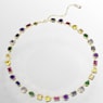 Stilla Tennis necklace, Mixed cuts, Multicolored, Gold-tone plated - Swarovski, 5662915