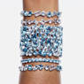 Matrix ring, Round cut, Blue, Rhodium plated - Swarovski, 5664429