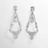 Mesmera clip earrings, Mixed cuts, Chandelier, Long, White, Rhodium plated - Swarovski, 5665827