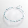Collar Gema, Tallas mixtas, Azul, Baño de rodio - Swarovski, 5666007