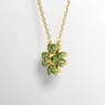 Pendentif Idyllia, Trèfle à quatre feuilles, Vert, Placage de ton or - Swarovski, 5671144