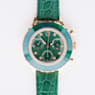 Octea Chrono watch, Swiss Made, Leather strap, Gray, Rose gold-tone finish - Swarovski, 5671153
