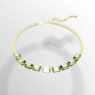 Millenia necklace, Octagon cut, Green, Gold-tone plated - Swarovski, 5671255