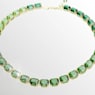 Colier Tennis Millenia, Tăietură octogonală, Gradient de culoare, Verde, Placat cu auriu - Swarovski, 5671257