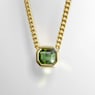 Imber pendant, Octagon cut, Green, Gold-tone plated - Swarovski, 5671583
