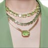 Millenia Armreif, Oktagon-Schliff, Grün, Goldlegierungsschicht - Swarovski, 5674994