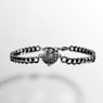 Dragon & Phoenix bracelet, Dragon’s claw, Black, Ruthenium plated - Swarovski, 5675844