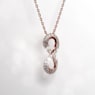 Pendente Hyperbola, Infinito, Bianco, Placcato color oro rosa - Swarovski, 5677623