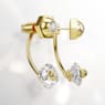 Numina earring jackets, Mixed cuts, White, Gold-tone plated - Swarovski, 5677980