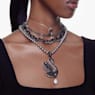 Swan 뱅글, 스완, 블랙, 로즈골드 톤 플래팅 - Swarovski, 5678048