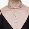 Hyperbola โชคเกอร์, อินฟินิตี้, ขาว, เคลือบโรเดียม - Swarovski, 5679426