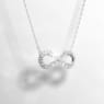 Hyperbola 鏈墜, Infinity, 白色, 鍍白金色 - Swarovski, 5679434