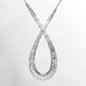 Hyperbola pendant, Mixed cuts, Infinity, White, Rhodium plated - Swarovski, 5679438