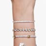 Idyllia bangle, Flower, Yellow, Rhodium plated - Swarovski, 5679937
