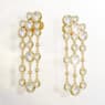 Imber drop earrings, Round cut, Chandelier, White, Gold-tone plated - Swarovski, 5680093
