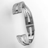 Hyperbola 闊手鐲, Infinity, 白色, 鍍白金色 - Swarovski, 5680269
