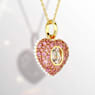 Pendente Hyperbola, Taglio Octagon, Crystal Pearl, Cuore, Rosa, Placcato color oro - Swarovski, 5680784