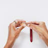 Bracelet de montre, Largeur : 16 mm (0,63 po), Cuir avec coutures, Noir, Finition or rose - Swarovski, 5680904