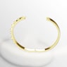 Numina Armreif, Gemischte Rundschliffe, Weiß, Goldlegierungsschicht - Swarovski, 5681452