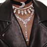 Matrix Tennis necklace, Round cut, White, Rhodium plated - Swarovski, 5681796