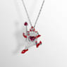Alice in Wonderland pendant, Playing card, Red, Rhodium plated - Swarovski, 5682805