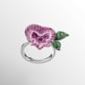 Alice in Wonderland cocktail ring, Flower, Multicolored, Rhodium plated - Swarovski, 5682818