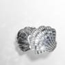 Idyllia clip earrings, Shell, Blue, Mixed metal finish - Swarovski, 5683033