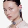 Idyllia clip earrings, Shell, Blue, Mixed metal finish - Swarovski, 5683033