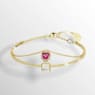 Chroma bangle, Heart, Red, Gold-tone plated - Swarovski, 5683835