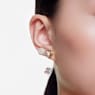 Idyllia แหวนเปิด, มุกคริสตัล, เปลือกหอย, ขาว, เคลือบโทนสีทอง - Swarovski, 5683952