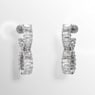Hyperbola hoop earrings, Infinity, White, Rhodium plated - Swarovski, 5684047