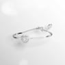 Hyperbola bangle, Heart, White, Rhodium plated - Swarovski, 5684385