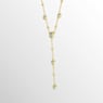 Imber Y necklace, Round cut, White, Gold-tone plated - Swarovski, 5684510