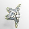 Idyllia cocktailring, Kristallen parels, Zeester, Meerkleurig, Goudkleurige toplaag - Swarovski, 5686985