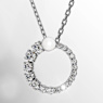 Matrix pendant, Crystal pearl, Round cut, White, Rhodium plated - Swarovski, 5688751