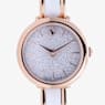 Crystalline Bangle watch, Swiss Made, Metal bracelet, White, Rose gold-tone finish - Swarovski, 5689324
