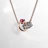 Connexus pendant, Mixed cuts, Heart, White, Mixed metal finish - Swarovski, 5690036