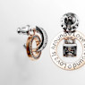 Connexus 드롭 이어링, 믹스 컷, `Love is around`, 스몰, 화이트, 믹스 메탈 피니시 - Swarovski, 5691177