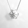 Idyllia pendant, Mixed cuts, Snowflake, White, Rhodium plated - Swarovski, 5691484
