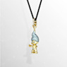 Good Luck Trolls pendant, Troll, Blue, Gold-tone plated - Swarovski, 5691942
