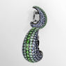 Sublima clip earrings, Round cut, Medium, Multicoloured, Ruthenium plated - Swarovski, 5692111