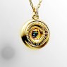 Symbolica pendant, Evil eye, Small, Multicolored, Gold-tone plated - Swarovski, 5692169