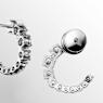 Matrix hoop earrings, Crystal pearl, Round cut, White, Rhodium plated - Swarovski, 5692260