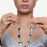 Collier Tennis Chroma, Taille coussin, Multicolore, Placage de ton or - Swarovski, 5692482