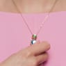 Chroma pendant, Cushion cut, Multicolored, Gold-tone plated - Swarovski, 5692496