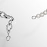 Dextera necklace, Crystal pearl, Mixed links, White, Rhodium plated - Swarovski, 5692744