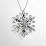 Idyllia 鏈墜和胸針, 混合式切割, 雪花, 白色, 鍍白金色 - Swarovski, 5693226