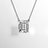 Stilla pendant, Octagon cut, White, Rhodium plated - Swarovski, 5693405