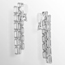 Millenia clip earrings, Octagon cut, Long, White, Rhodium plated - Swarovski, 5696320