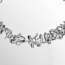 Hyperbola necklace, Mixed cuts, White, Rhodium plated - Swarovski, 5698546